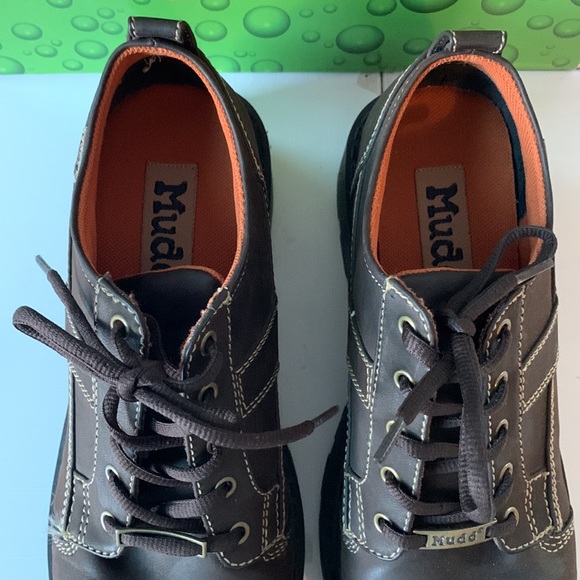 Vintage 90’s Mudd Chunky Platform Donnie Brown Oxford Style Shoes Deadstock Y2K - Picture 6 of 17